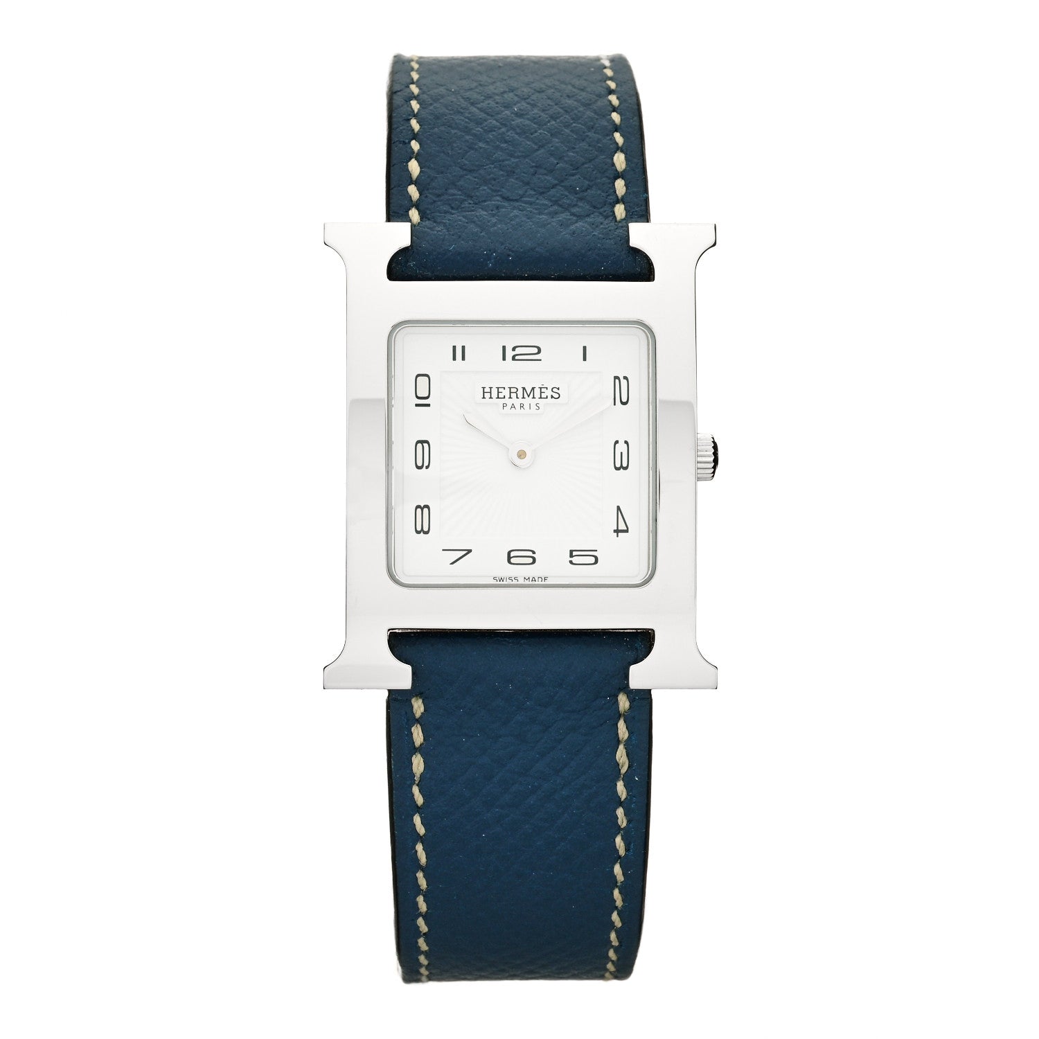 Hermes Stainless Steel Epsom 26mm Heure H Hour Quartz Watch Malta 1 of 5