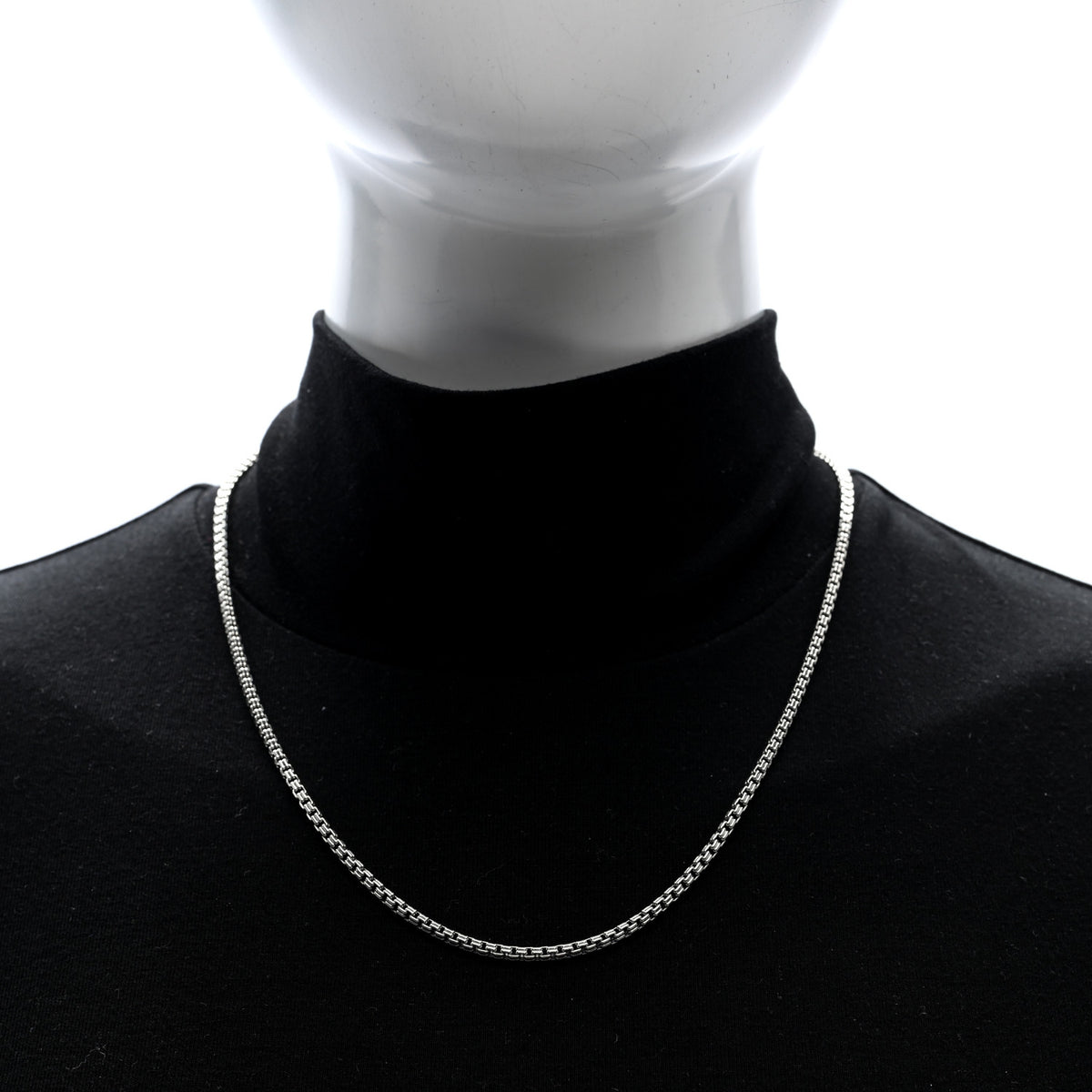 Sterling Silver 2.6mm Double Box Chain Necklace 20"