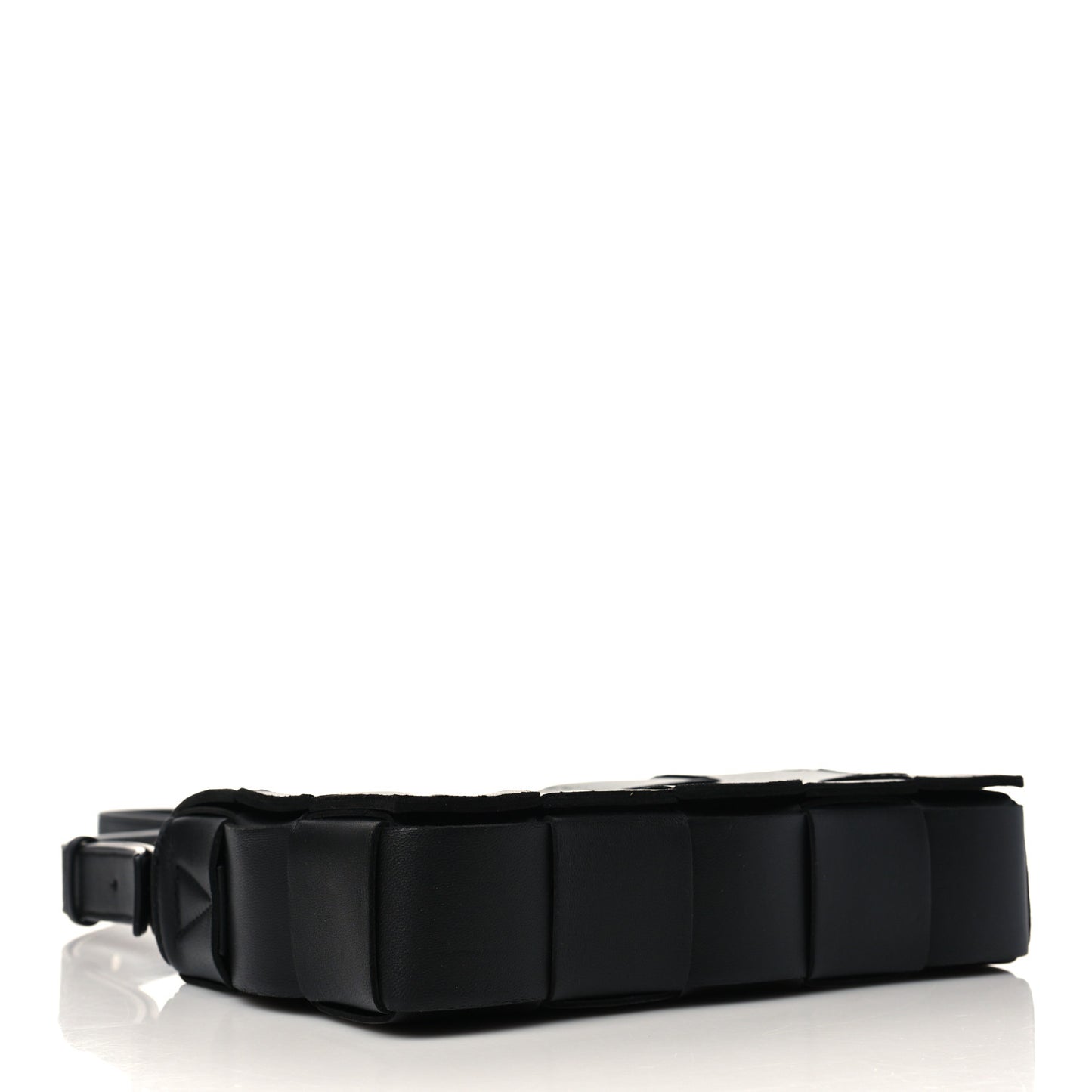 Lambskin Maxi Intrecciato Cassette Crossbody Bag Black