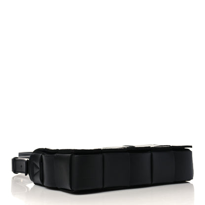 Bottega Veneta Lambskin Maxi Intrecciato Cassette Crossbody Bag Black 4 of 7
