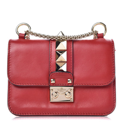 Valentino Garavani Vitello Mini Glam Lock Rockstud Flap Red 1 of 12