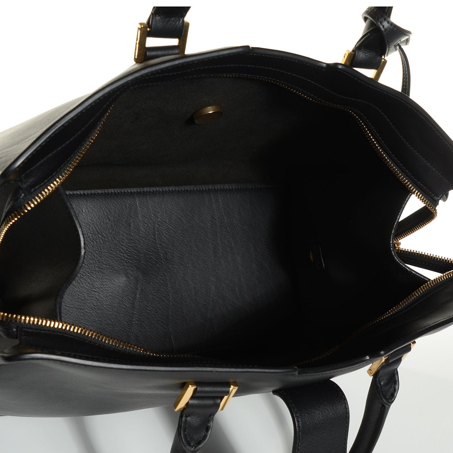 Smooth Calfskin Medium Classic Cabas Y Bag Black