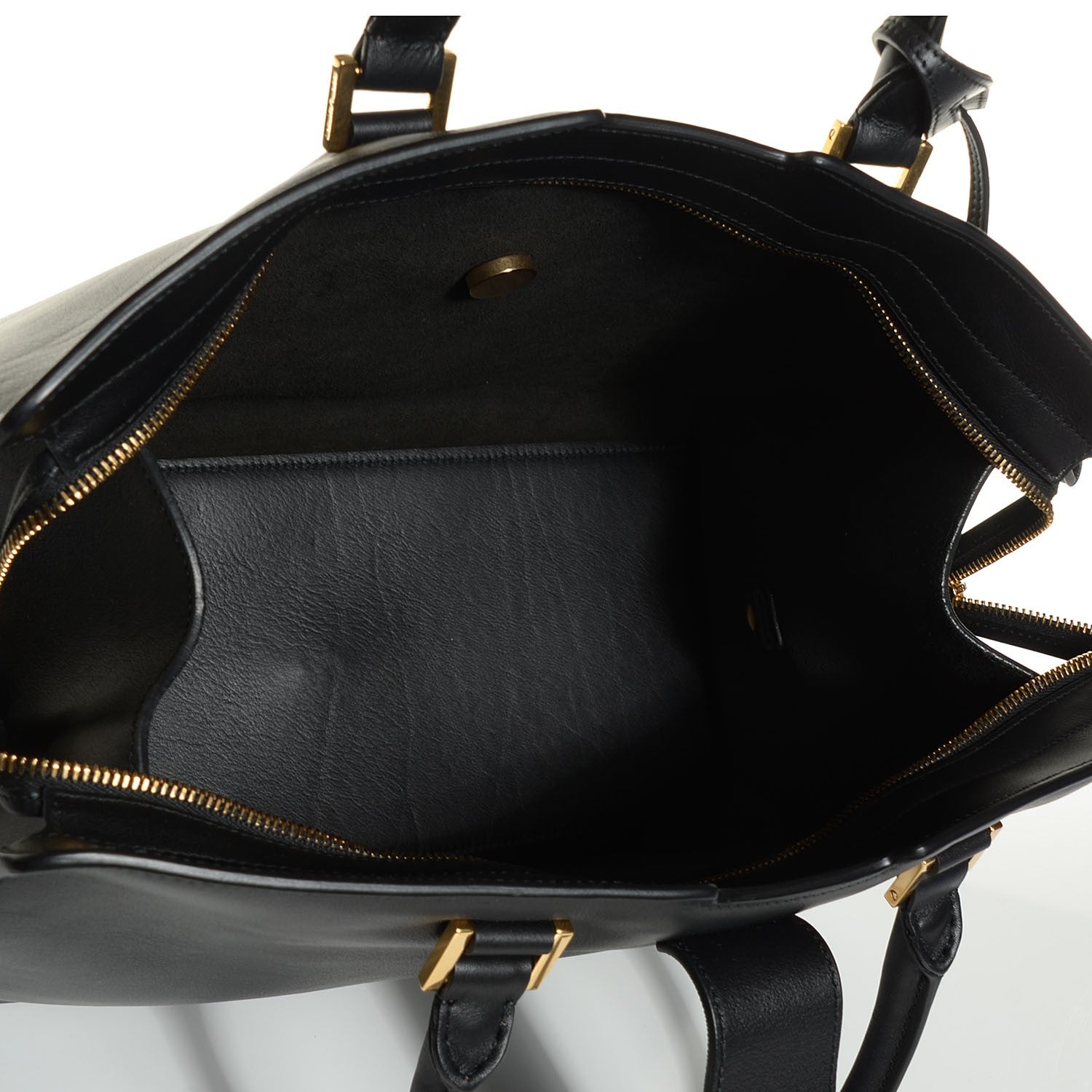 Saint Laurent Smooth Calfskin Medium Classic Cabas Y Bag Black 5 of 8