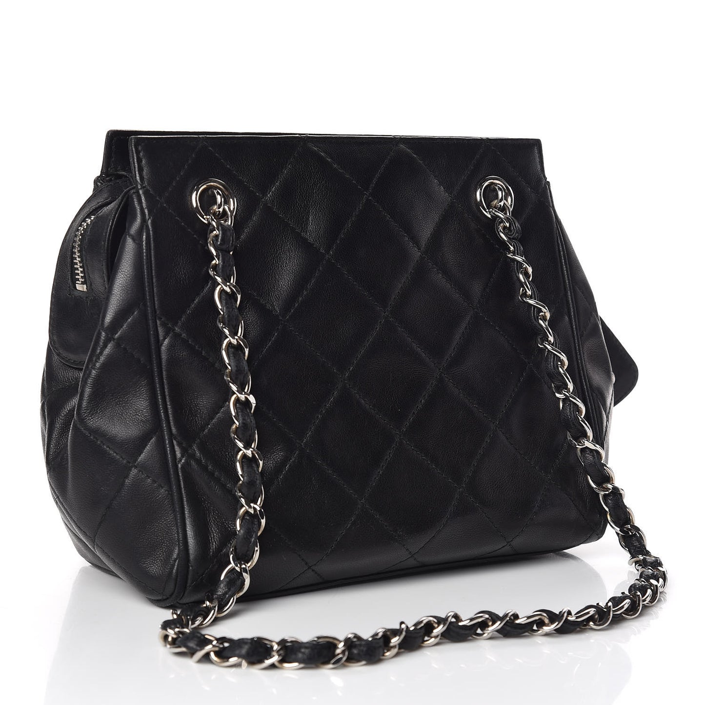 Lambskin Quilted Small Shoulder Bag Black