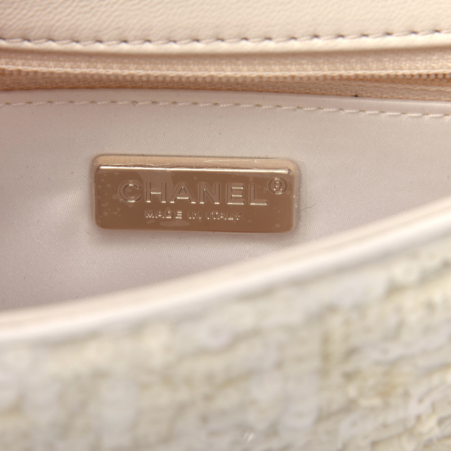 Chanel Sequin Mini Rectangular Flap White 6 of 11