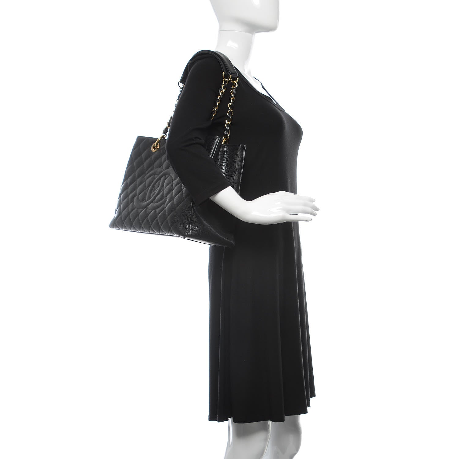 Chanel Caviar Quilted Grand Shopping Tote GST Black 2 of 9