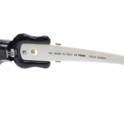 Fendi B Buckle Sunglasses FS382 Black White 5 of 6