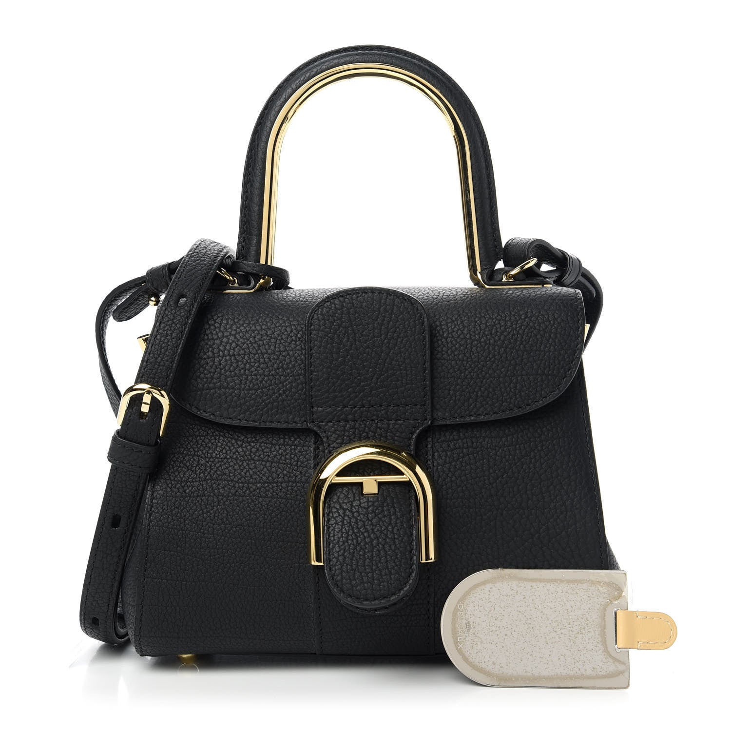 Delvaux Grained Calfskin Mini Brillant Satchel Black 1 of 10