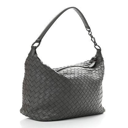 Bottega Veneta Nappa Intrecciato Shoulder Bag Light Grey 3 of 10