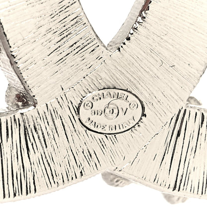 Chanel Crystal CC Brooch Silver 3 of 3