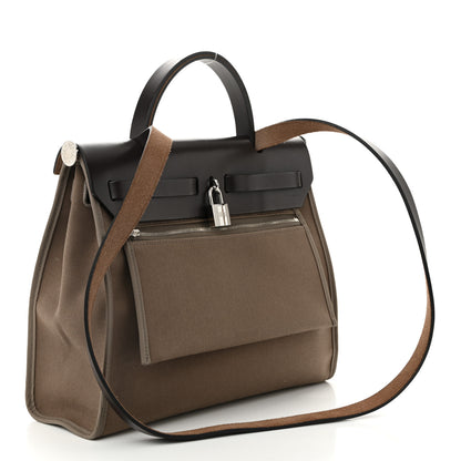 Hermes Vache Hunter Toile Herbag Zip 31 PM Etoupe Ebene 4 of 13