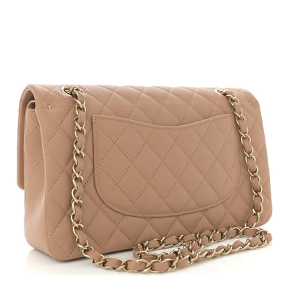 Chanel Caviar Quilted Medium Double Flap Dark Beige 3 of 12