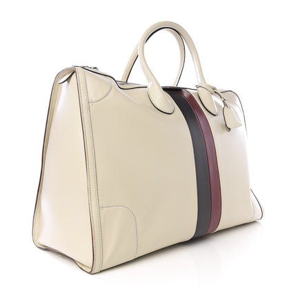 Gucci Calfskin Web Duffle White 2 of 11