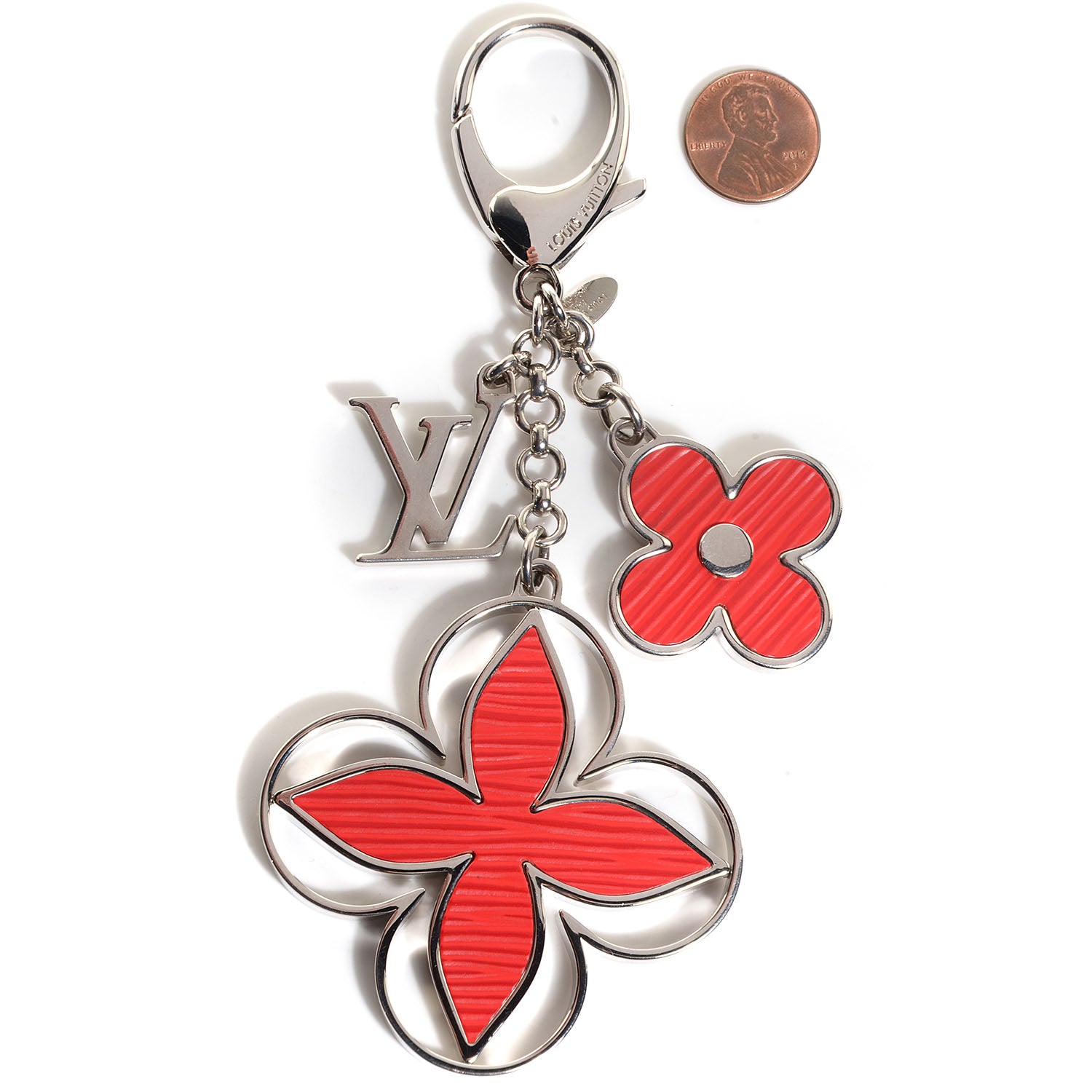 Louis Vuitton Epi Rimy Bag Charm Red 2 of 5