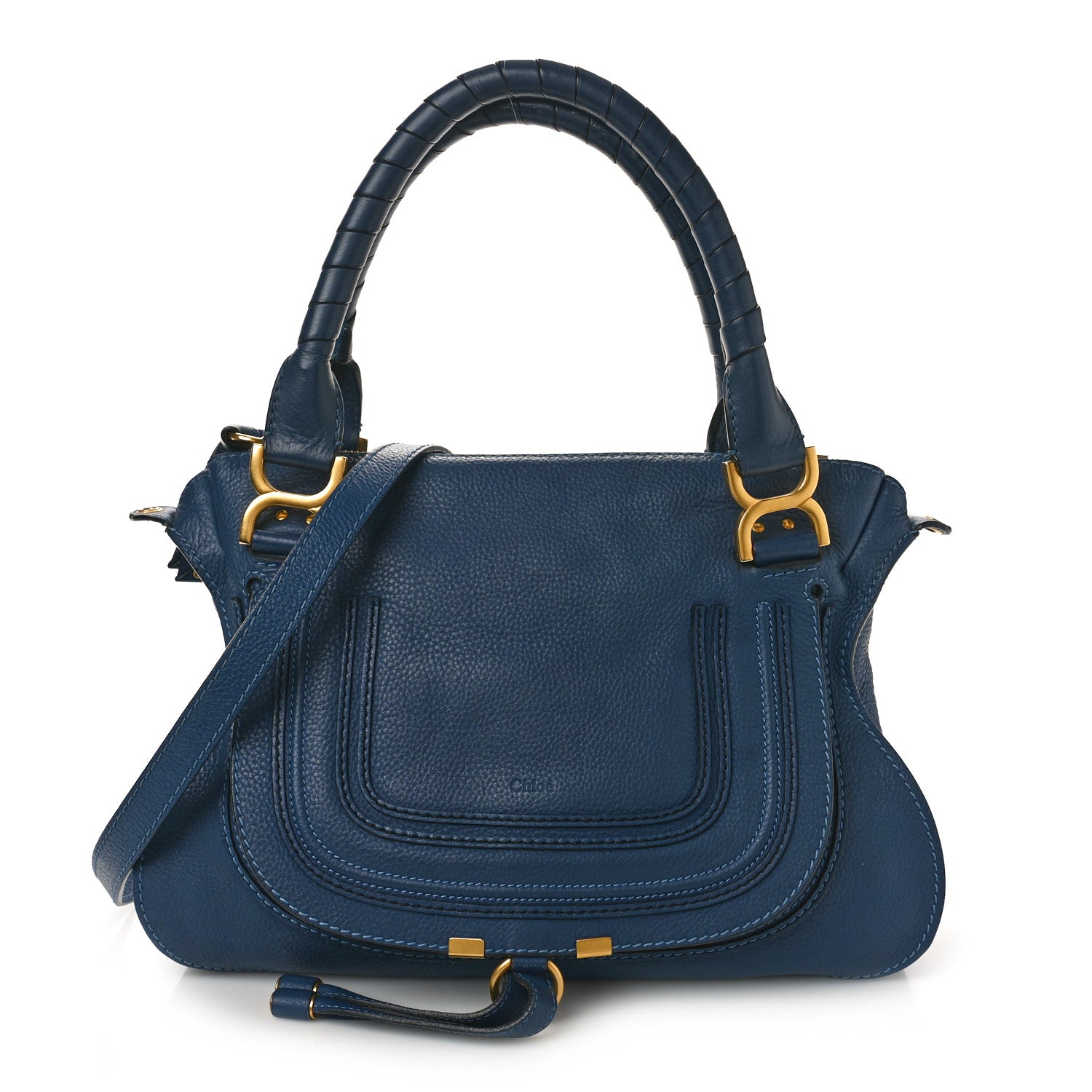 Chloe Calfskin Medium Marcie Satchel Scuba Blue 1 of 8