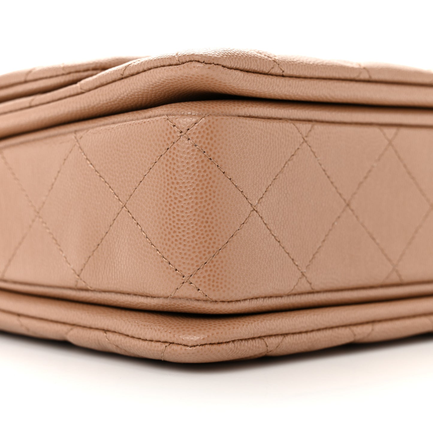 Caviar Quilted Coco First Flap Beige