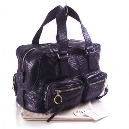 Chloe Python Large Betty Shoulder Bag Purple 3 of 12