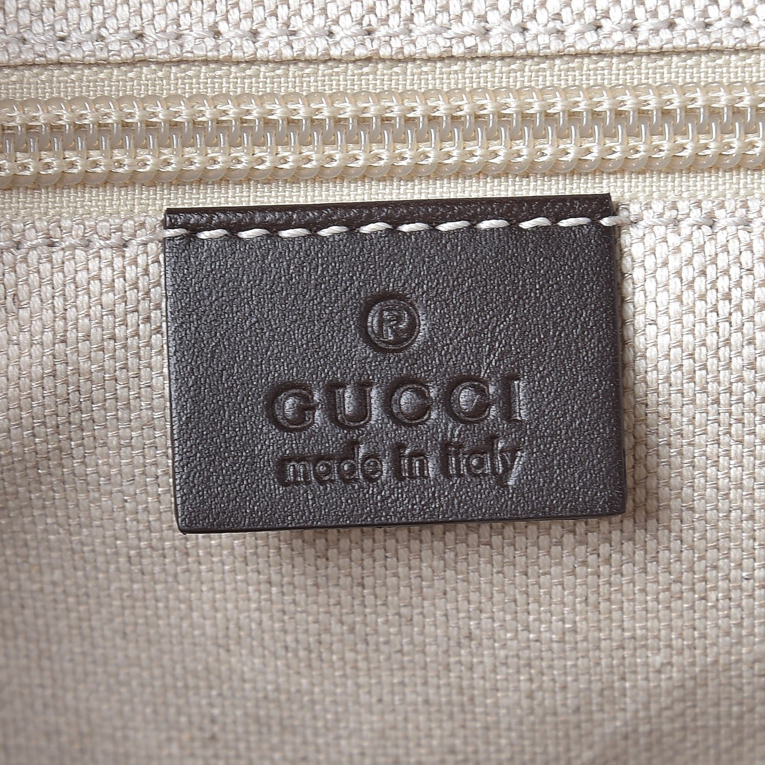 Gucci GG Supreme Monogram Selleria Calfskin Large Satchel Messenger Bag Beige Ebony Cocoa Dark Chocolate 6 of 9