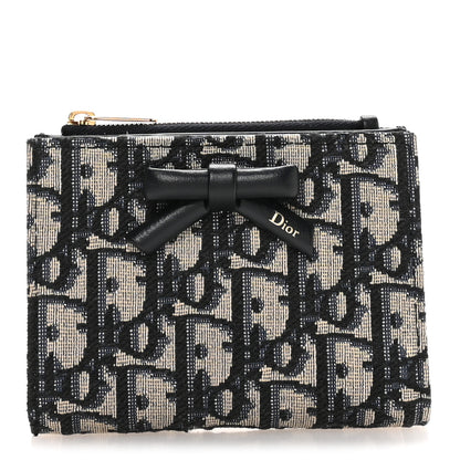 Christian Dior Oblique Bow Dahlia Wallet Blue 1 of 8