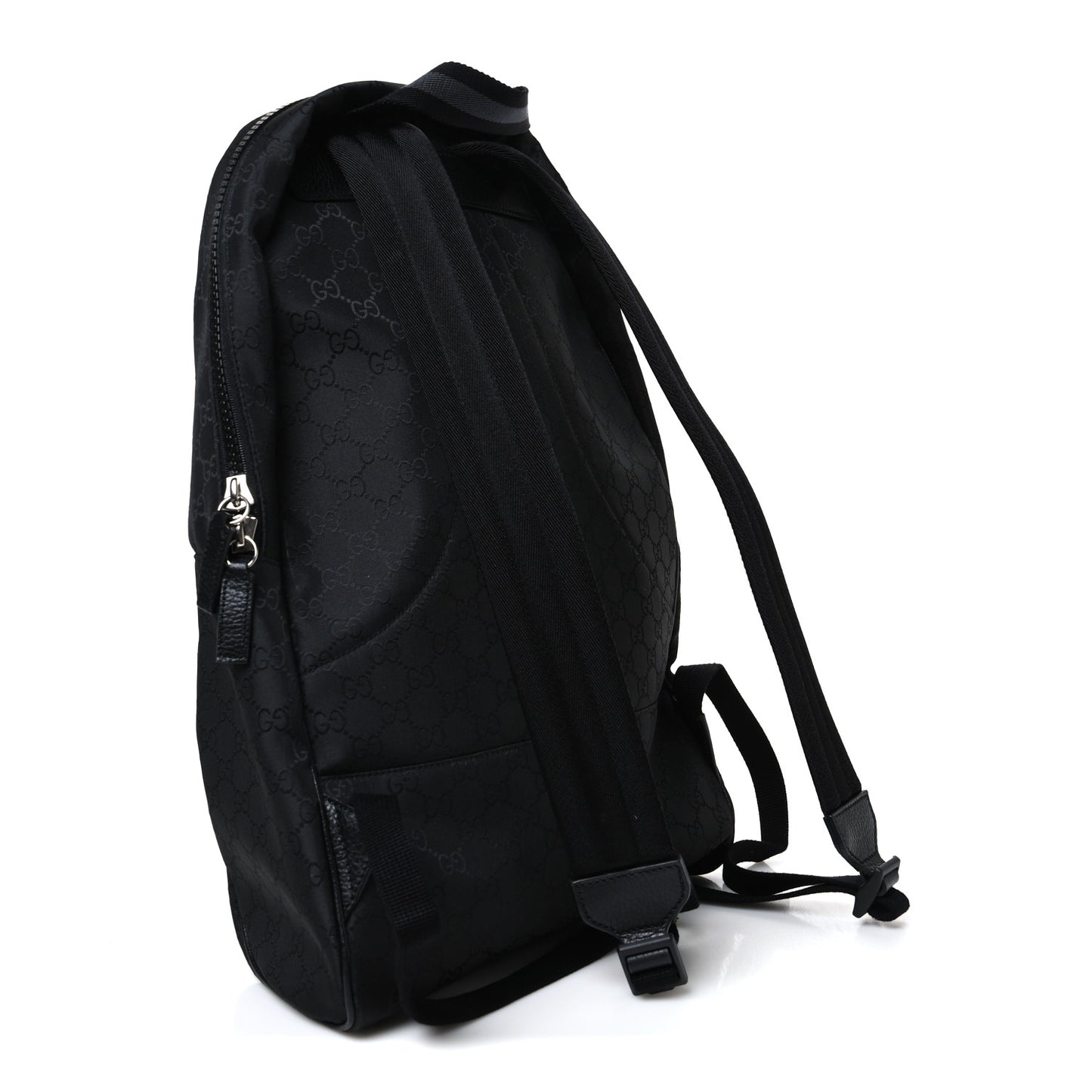 Nylon Monogram Slim Backpack Black