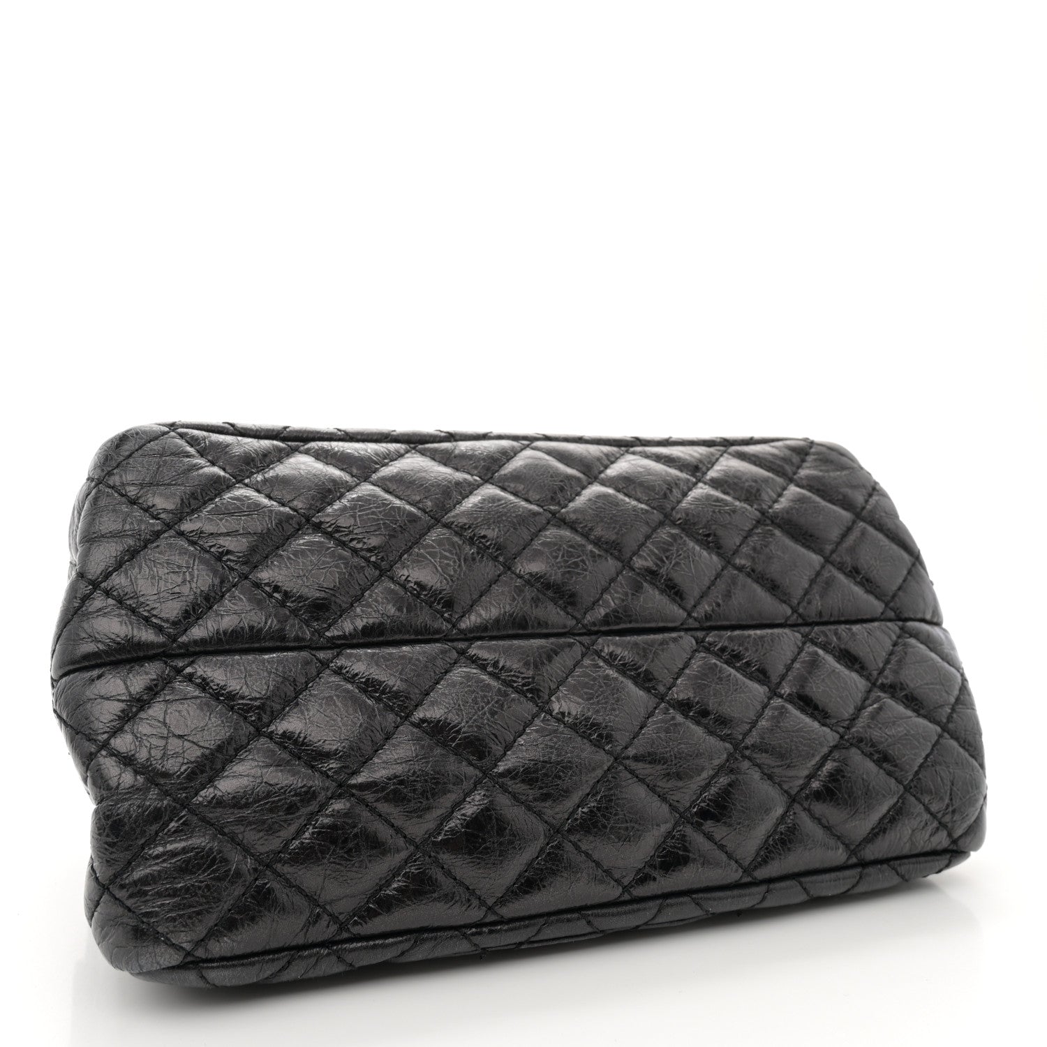 Chanel Shiny Aged Calfskin Quilted Accordion Reissue 2.55 Flap So Black 4 of 11