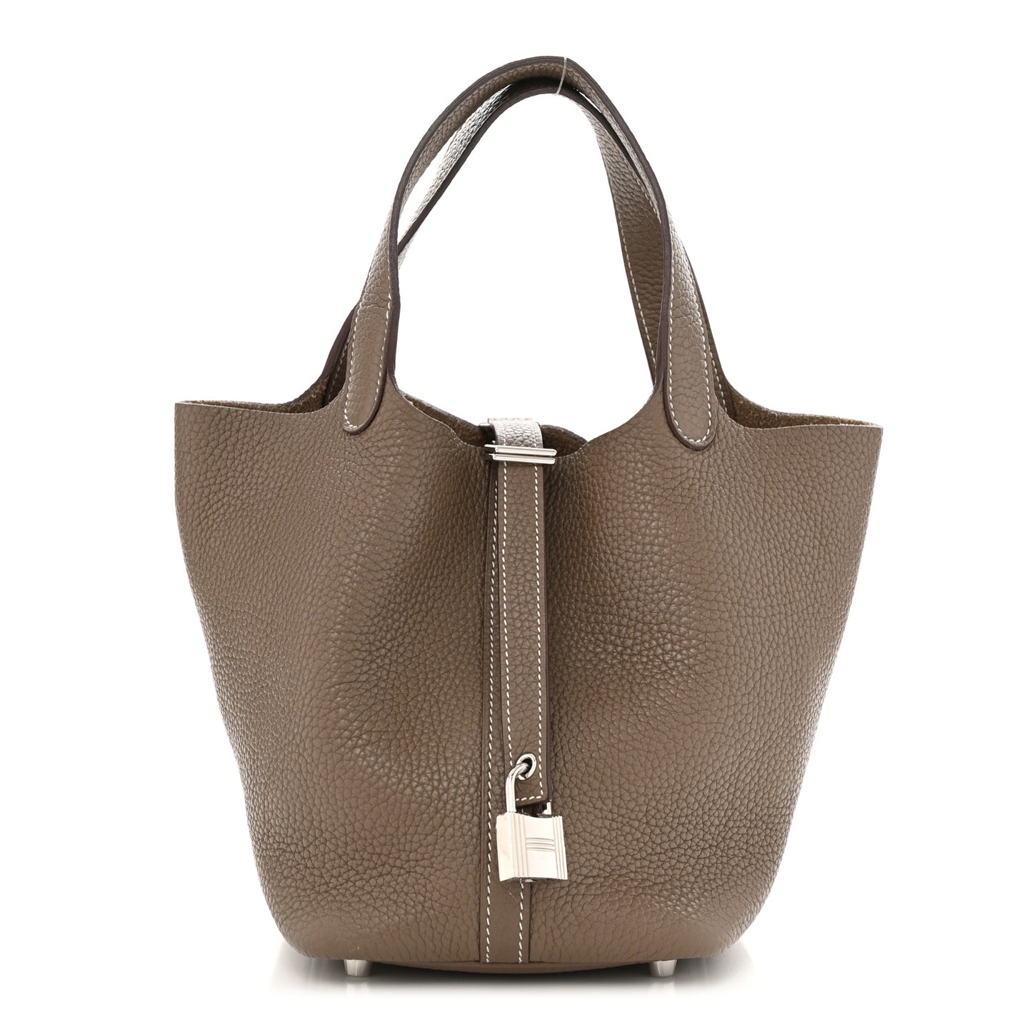 Taurillon Clemence Picotin Lock 18 PM Etoupe