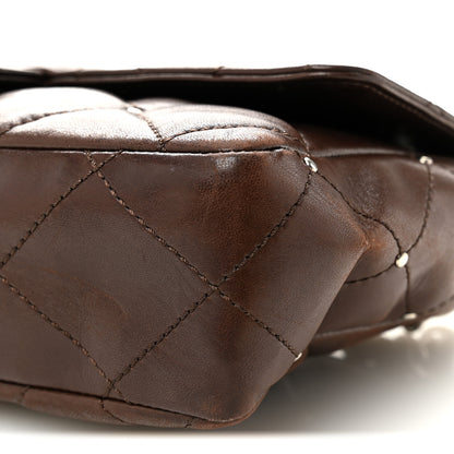 Chanel Lambskin Studded Medium Flap Brown 10 of 10