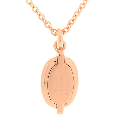 Hermes Metal Enamel Mini Maillon Pendant Necklace Rose Candeur 4 of 6