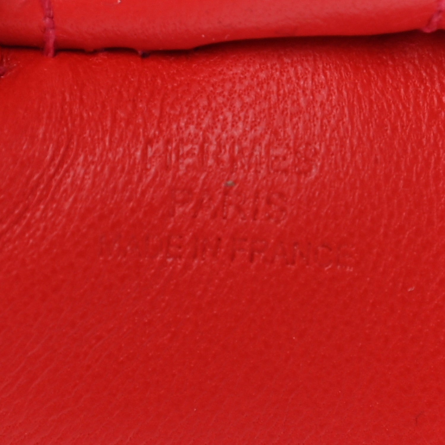 Hermes Milo Lambskin Grigri Rodeo Horse Bag Charm MM Rouge Indien Gold Bougainvillea 4 of 4