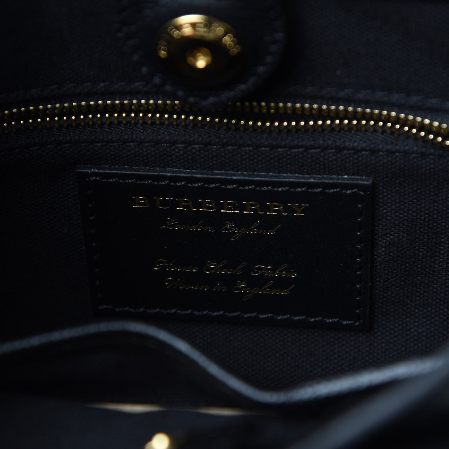 Derby Calfskin House Check Baby Banner Tote Black