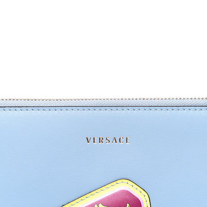 Versace Calfskin Pochette Blue 8 of 10