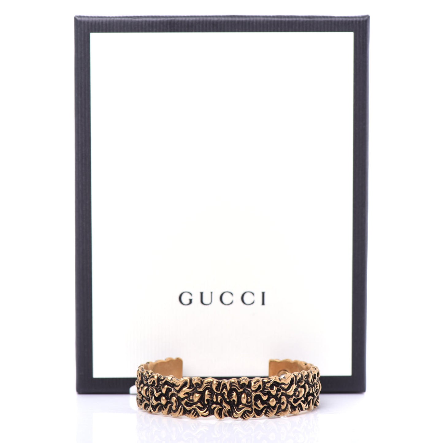 Metal Lion Mane Cuff Bracelet Aged Gold