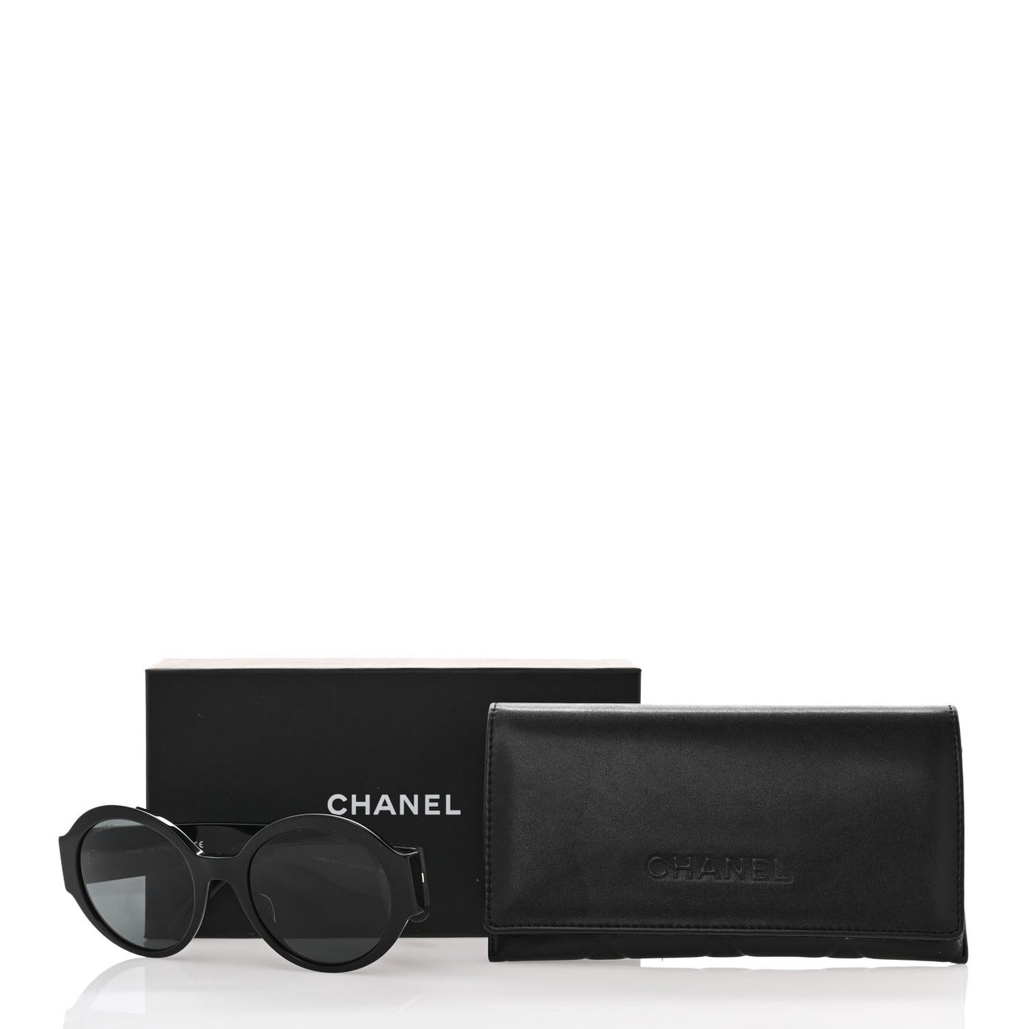 Acetate Round Sunglasses 5410 Black