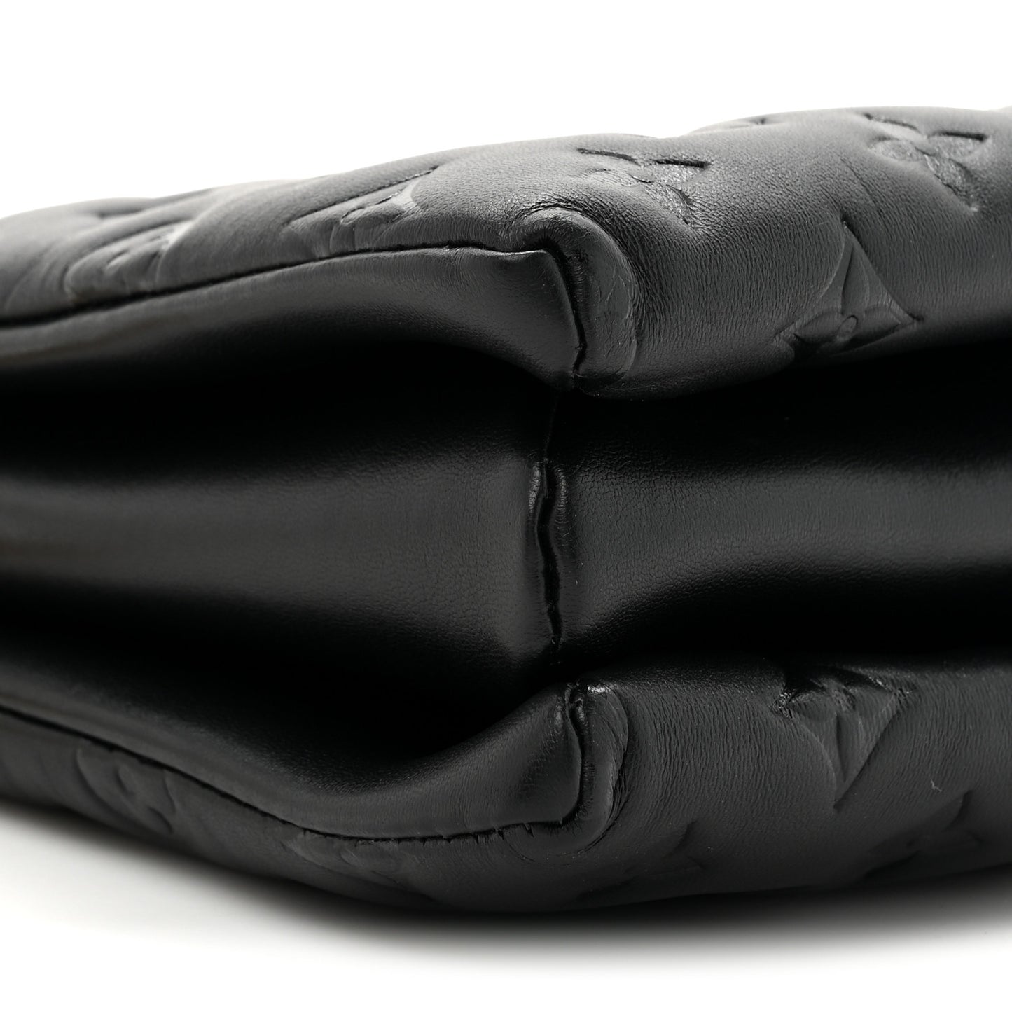 Lambskin Embossed Monogram Coussin PM Black
