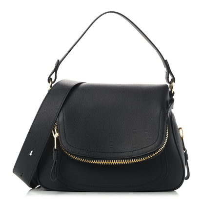 Tom Ford Grained Calfskin Medium Jennifer Crossbody Bag Black 1 of 8
