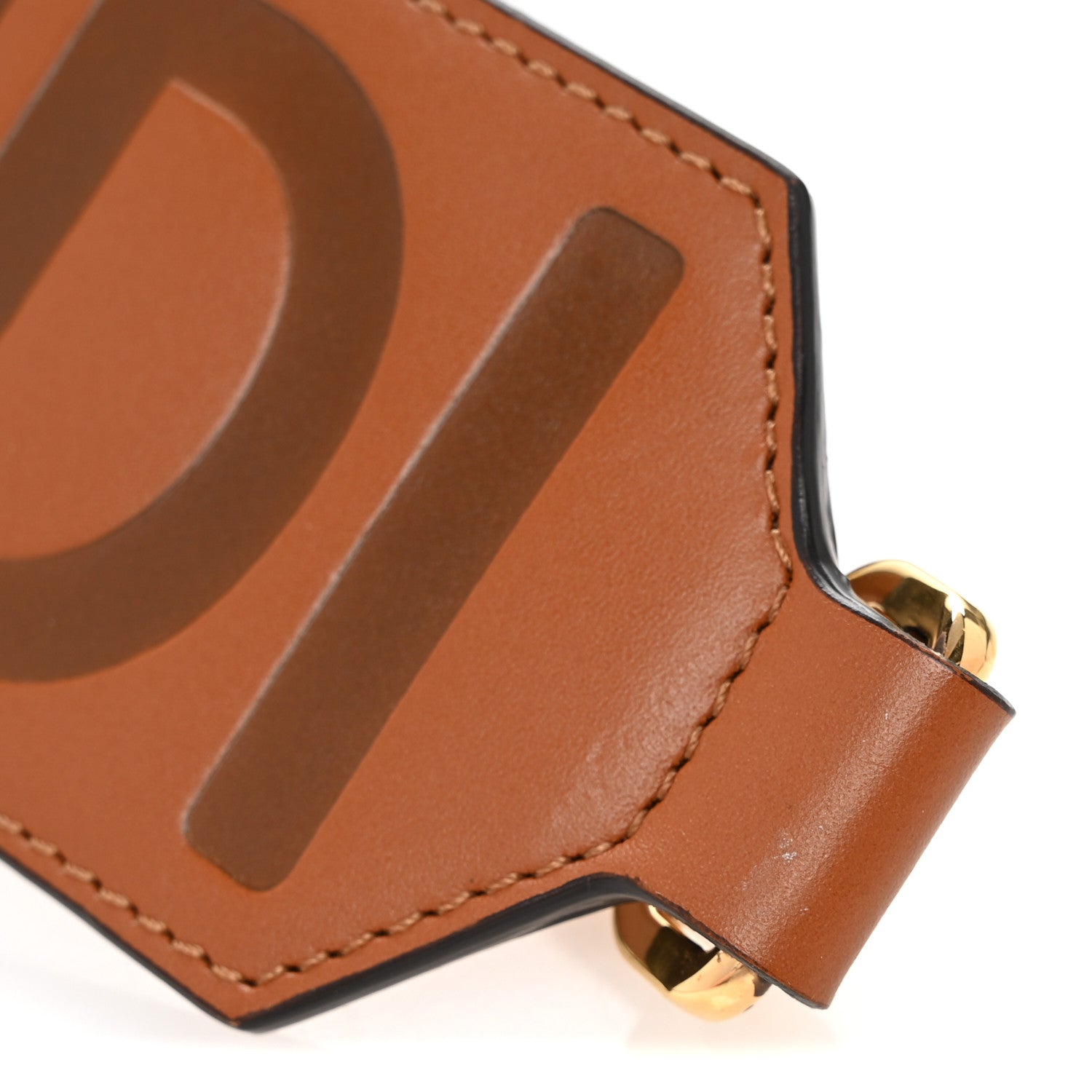 Fendi Ribbon Vitello King Logo Embossed Gingham Woven Adjustable Strap You Panna Black Cuoio 6 of 9