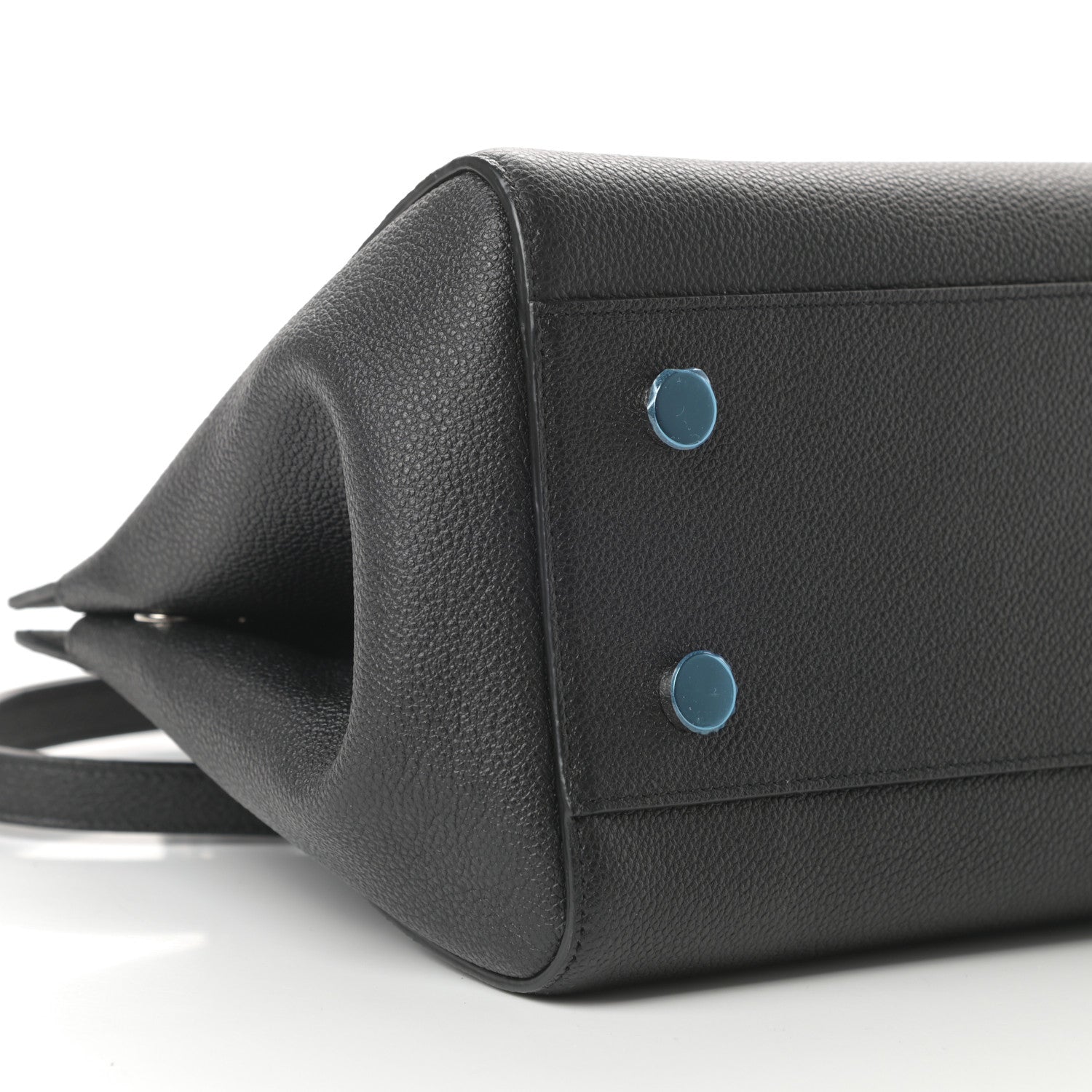 Saint Laurent Grained Calfskin Small Cabas Rive Gauche Black 9 of 11