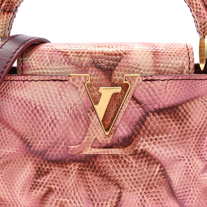 Louis Vuitton Lizard Mini Capucines Pink Multicolor 7 of 9