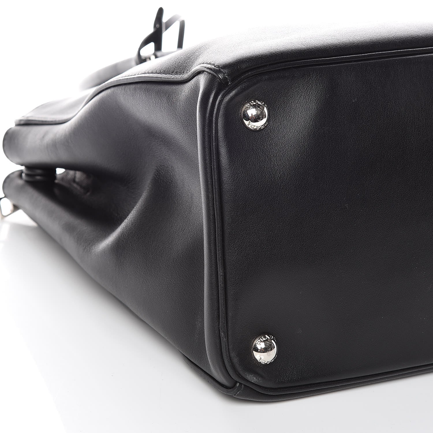 Prada City Calf Bi-Color Medium Galleria Double Zip Tote Black Celeste 10 of 11
