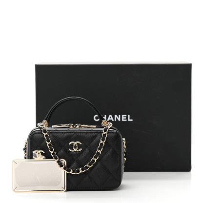 Chanel Caviar Quilted Small Top Handle Vanity Case Black 11 of 11