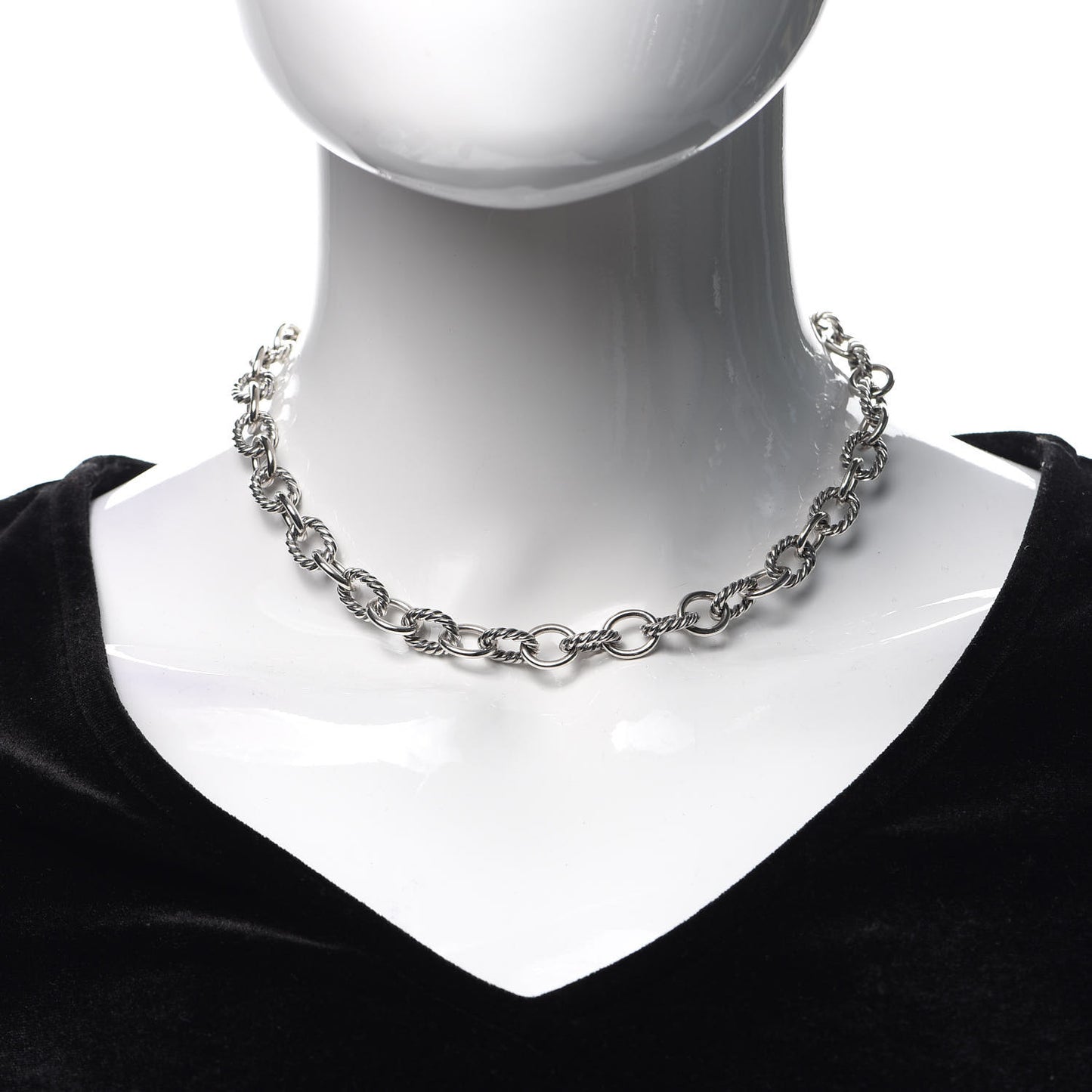 Sterling Silver 10mm Medium Oval Link Necklace