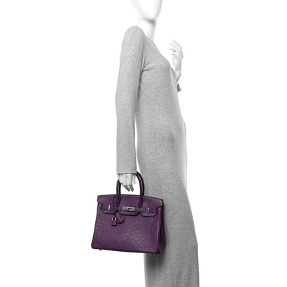 Hermes Ostrich Birkin 30 Violine 2 of 11