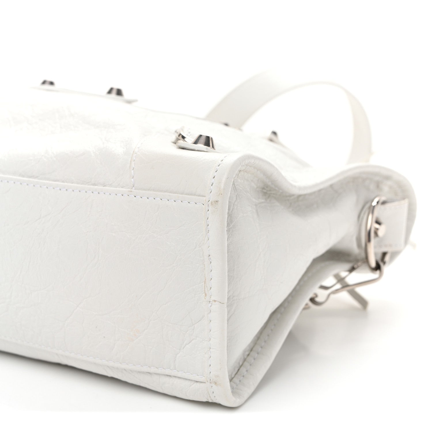 Balenciaga Agneau Arena Silver Hardware Small Le City Optic White 10 of 11