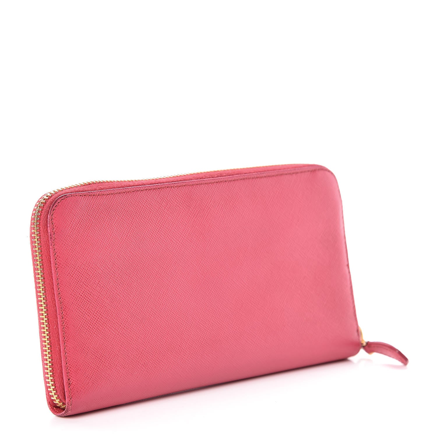 Prada Saffiano Zip Around Wallet Peonia 3 of 19
