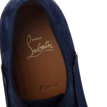 Christian Louboutin Calfskin Suede Tissu Mens Greggo Orlato Flat Oxfords 41 Version Multi 8 of 10