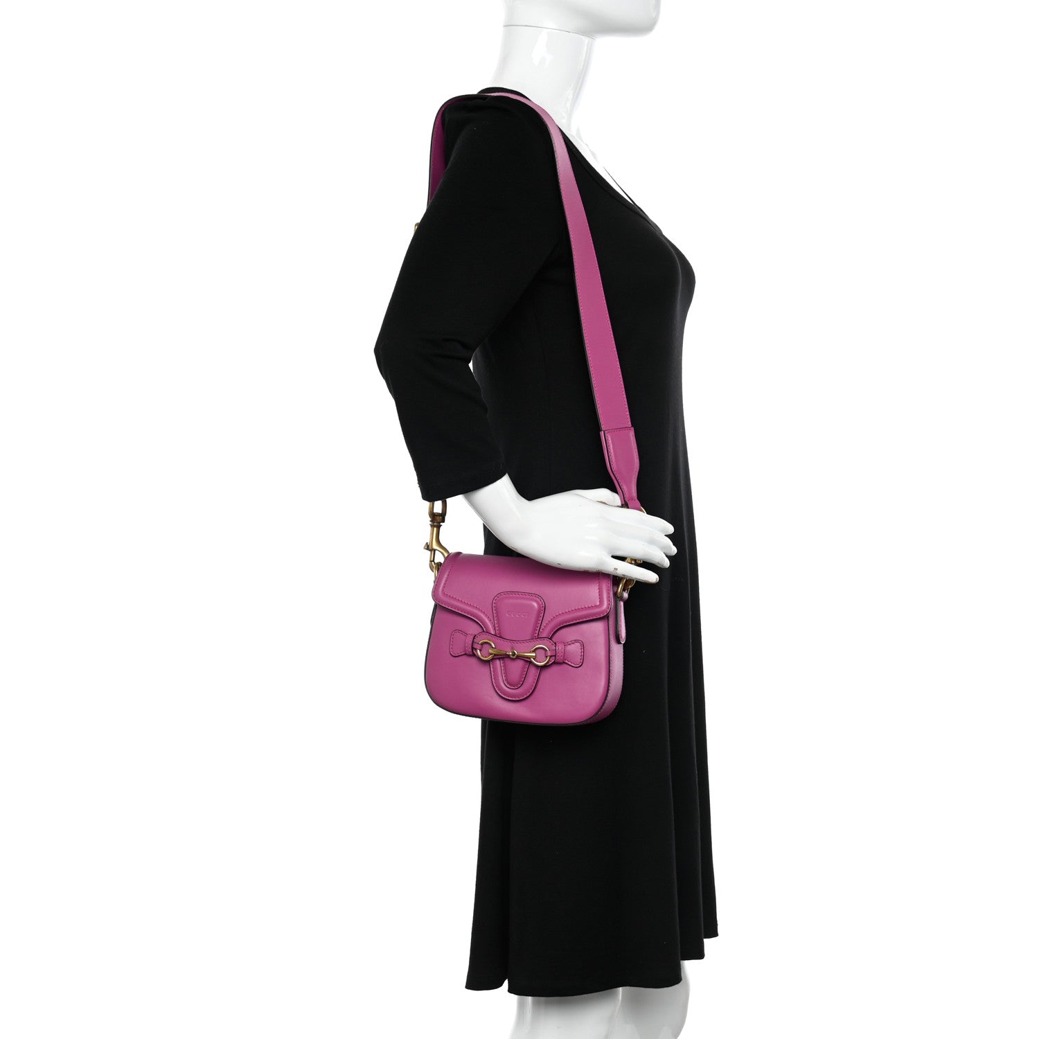 Gucci Ruinart Calfskin Small Lady Web Shoulder Bag New Rosette 2 of 12