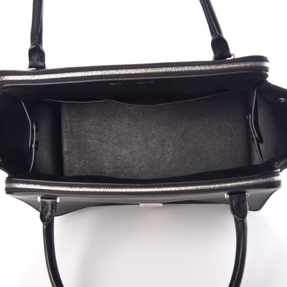 Celine Drummed Calfskin Suede Double Zip Trapeze Black 6 of 23