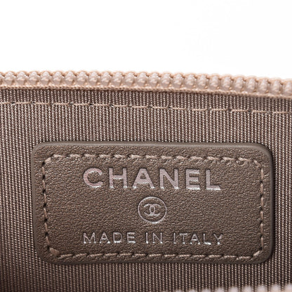 Chanel Caviar Quilted Boy Zip Around Coin Purse Wallet Light Gold 6 of 8