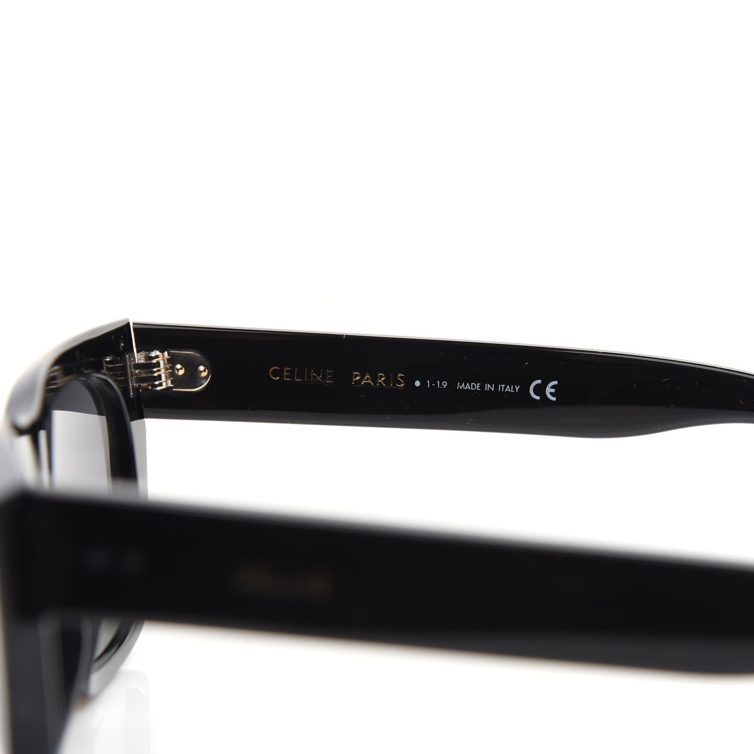 Celine Acetate Polarized Rectangular Sunglasses CL40082I Black 5 of 7