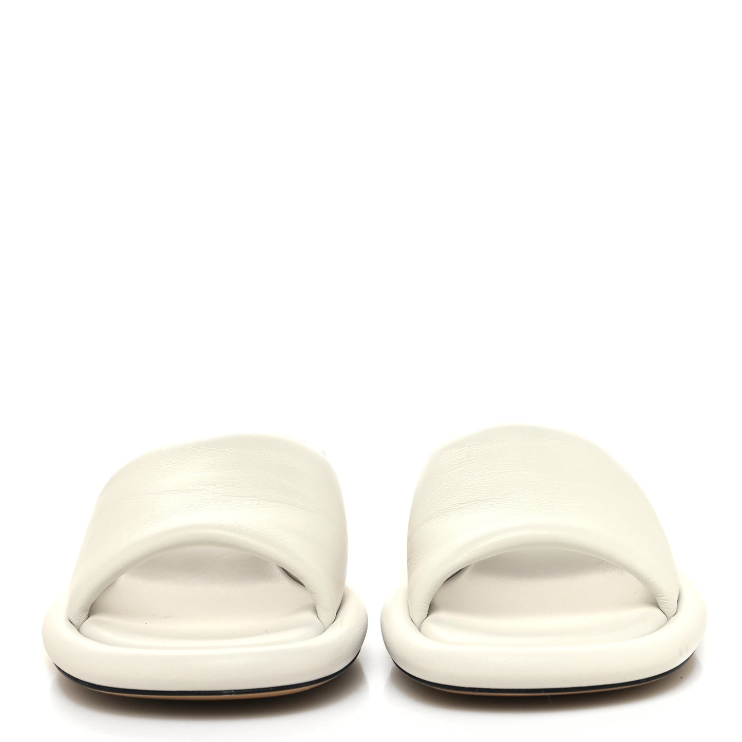 Nappa Baguette 60mm Slide Sandals 36 White